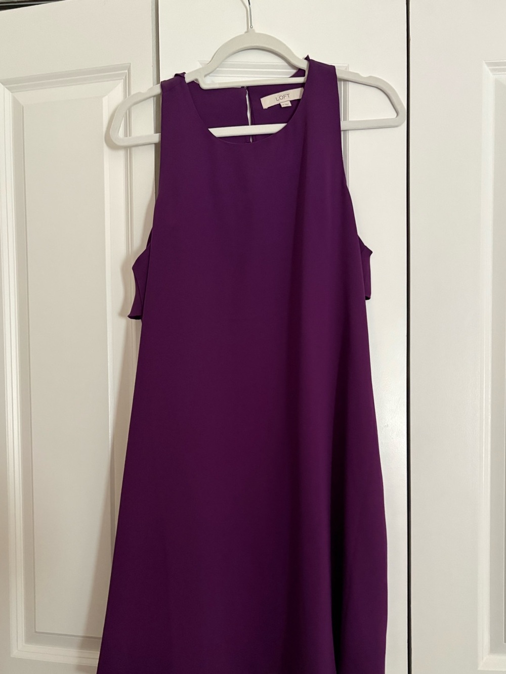 Loft purple ruffle dress